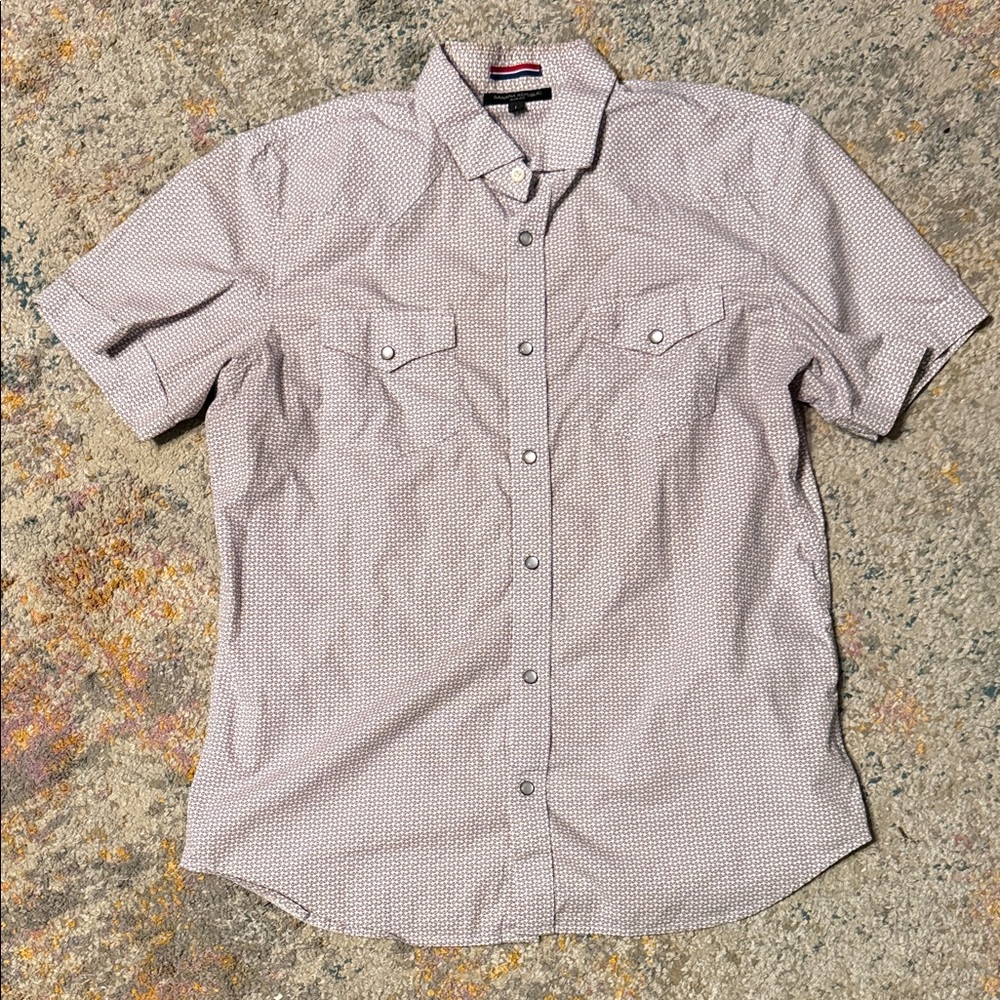 Banana Republic Men's Casual Pearl Snap Shirt L